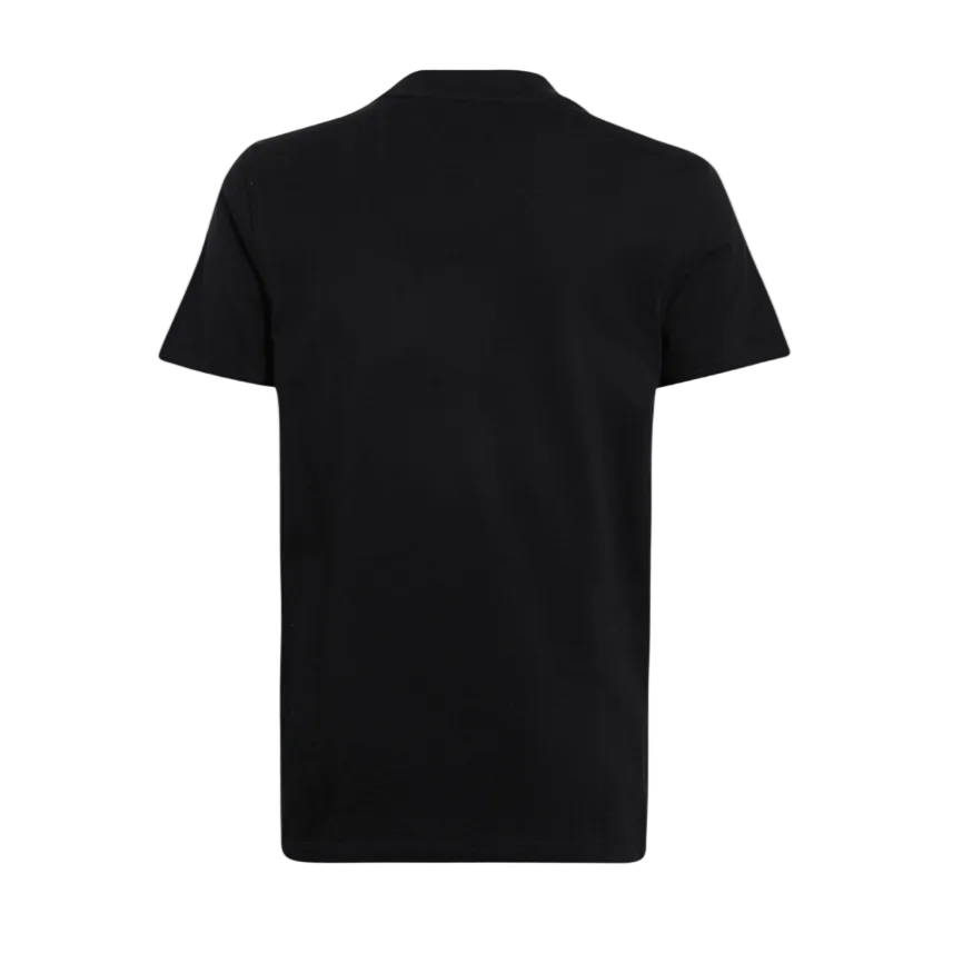 Adidas Boys T-Shirt Slogan Single Jersey Black