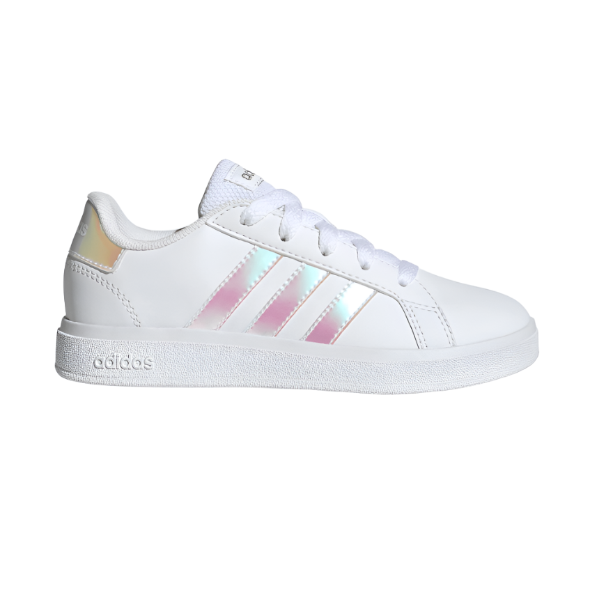 Adidas Girls Trainer Grand Court 2.0K White Iridescent Donaghys