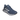 Blue and white athletic trainer with lace-up design and rugged sole