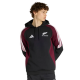 Adidas Mens Hoodie All Black Black/Maroon