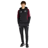Adidas Mens Hoodie All Black Black/Maroon