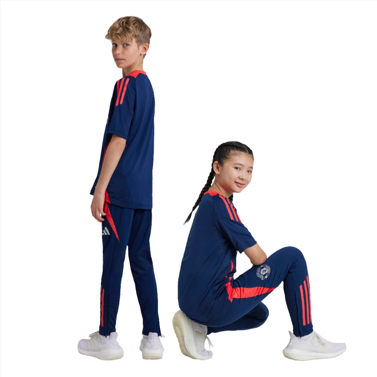 Adidas Junior Unisex Manchester United Trio 24 Training Tracksuit Pants
