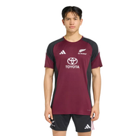 Adidas Mens T-Shirt All Blacks Performance Maroon/Black