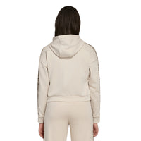 Adidas Girls Hoodie Animal 3 Stripes Full Zip Crystal Linen/Multicolour/Dark Brown