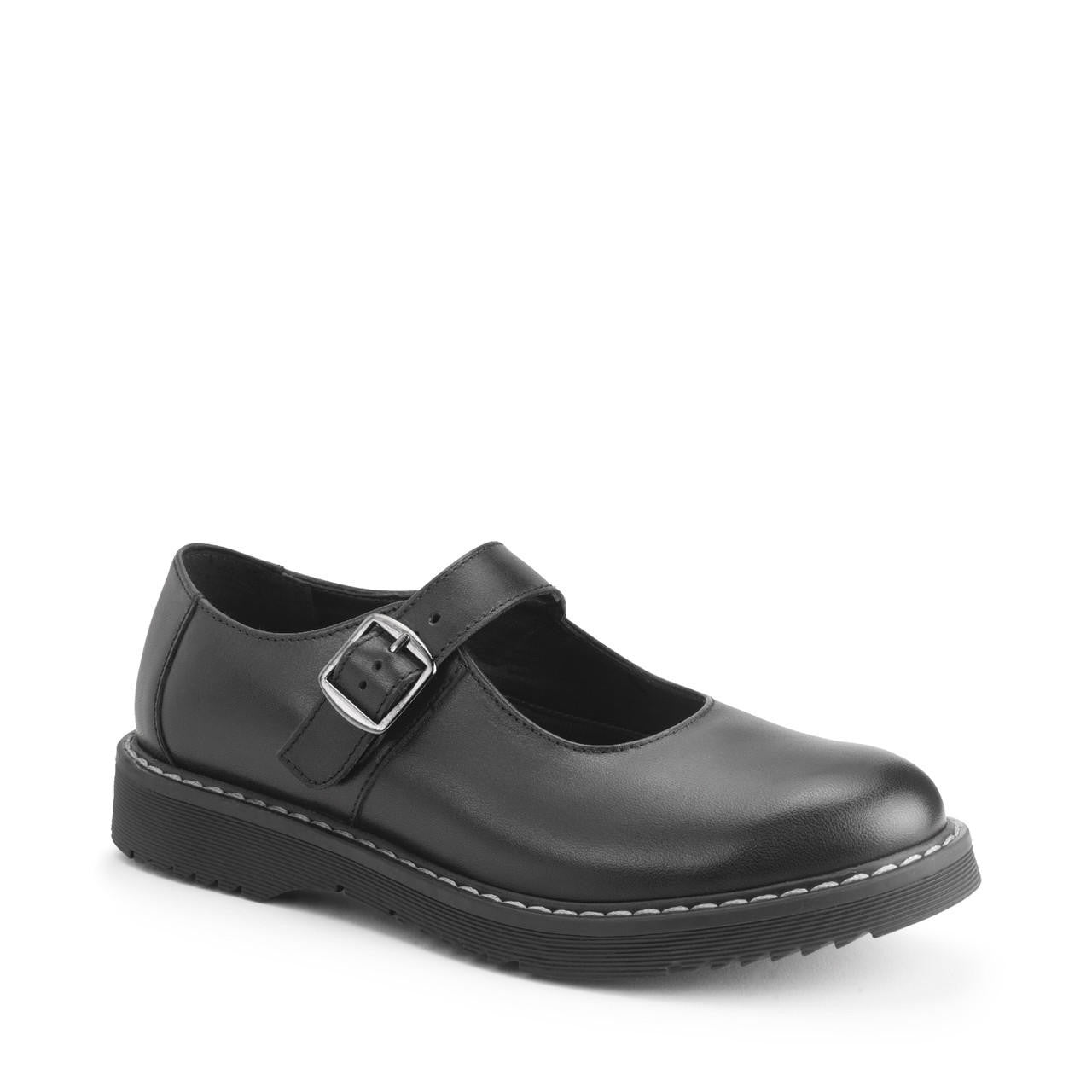 Angry Angels Girls School Shoe Embrace Black