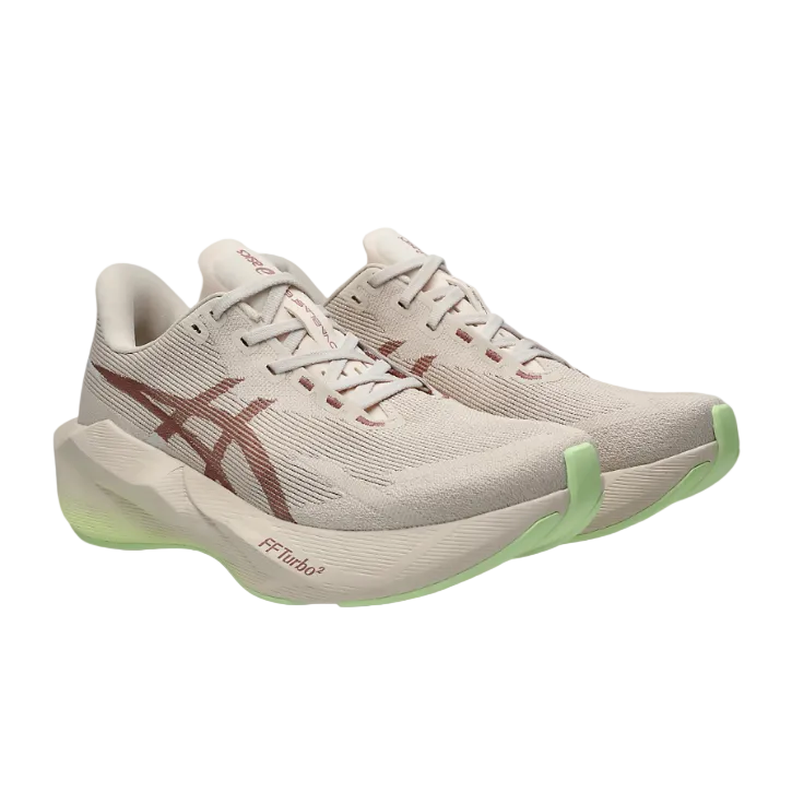 Asics women's pink and yellow mesh running trainer