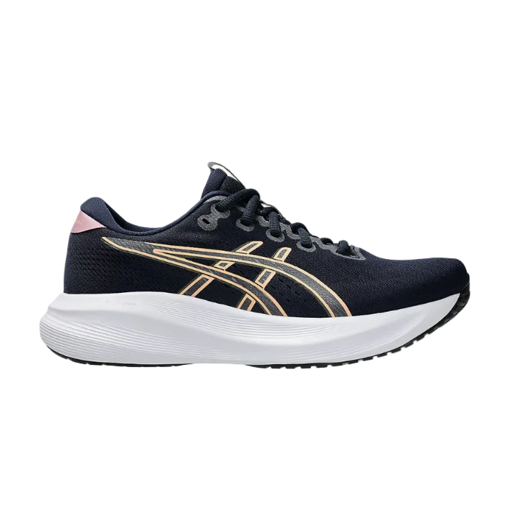 Asics women's navy and purple mesh running trainer