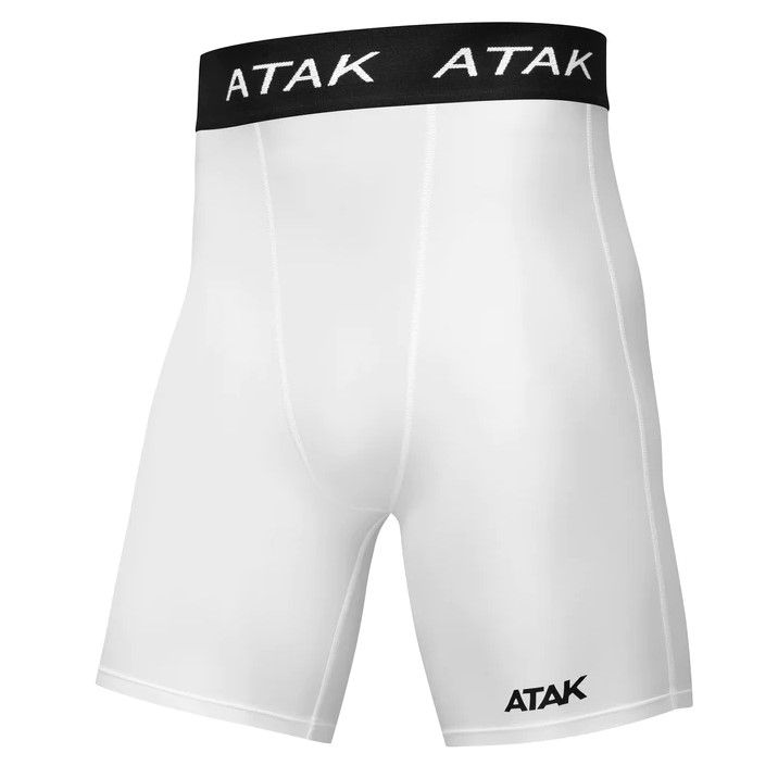 Atak Mens Compression Shorts White