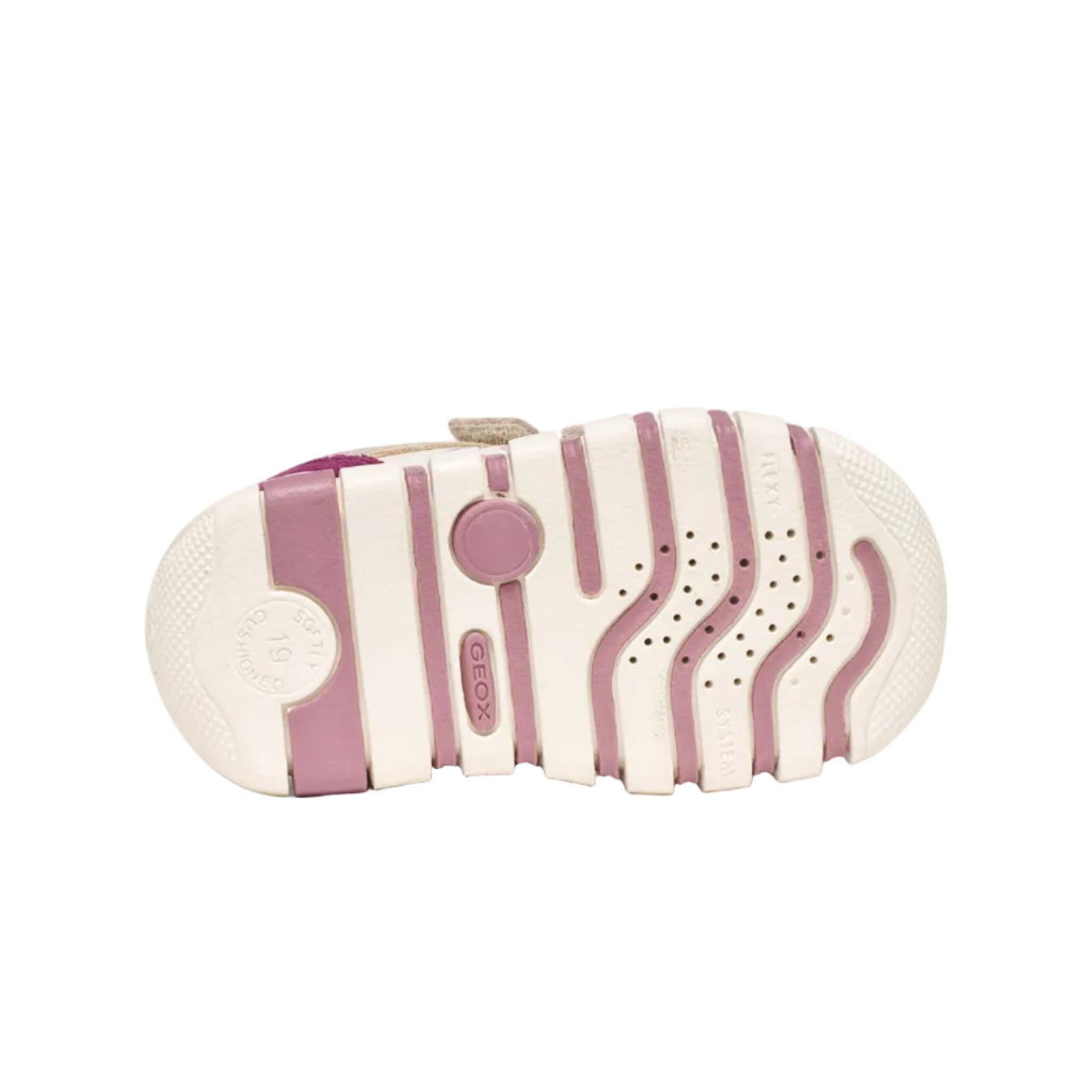Geox Girls Trainer Iupidoo Baby Beige/Dark Pink