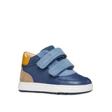 Geox boys' leather shoe with touch-fastening strap
