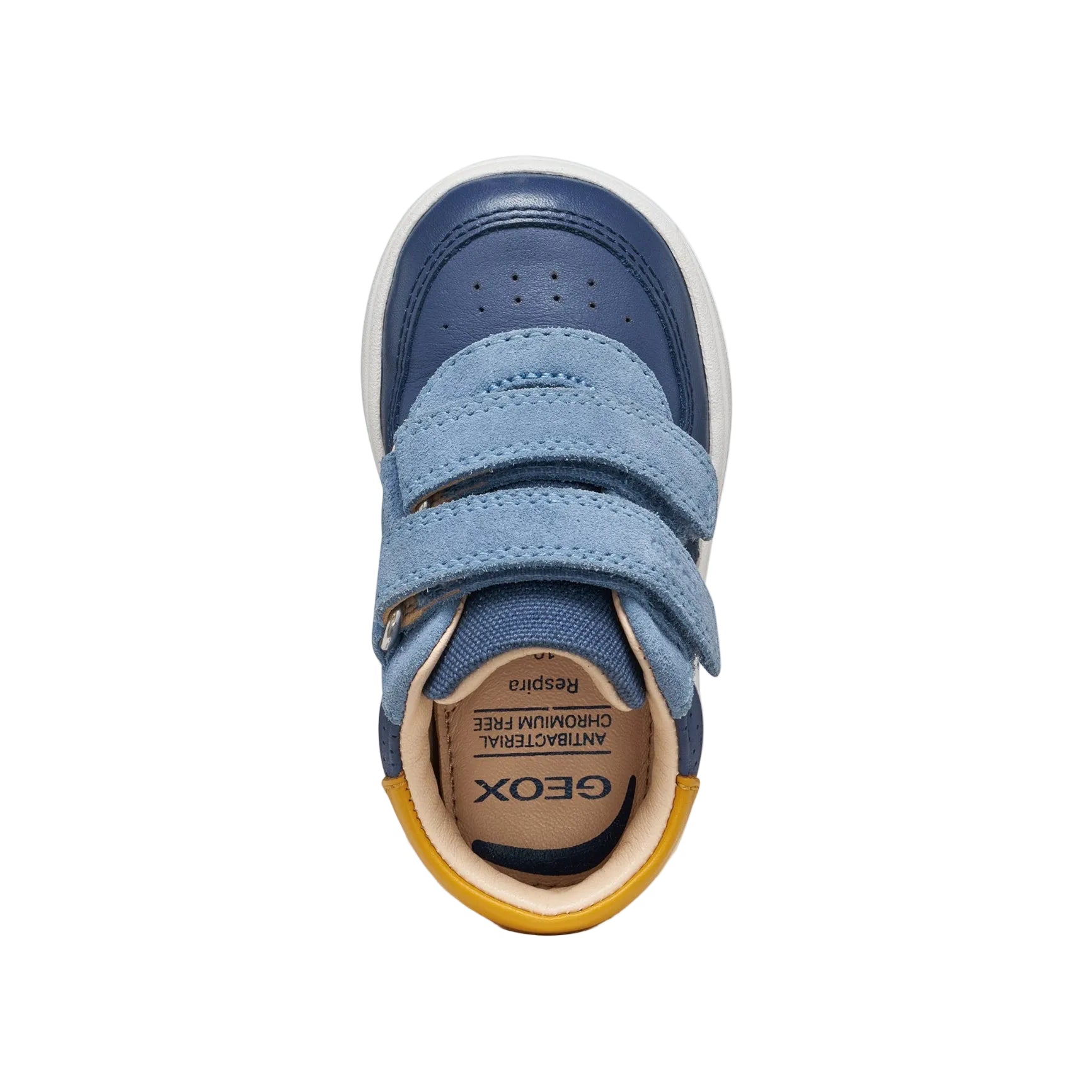 Geox boys' leather shoe with touch-fastening strap