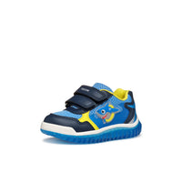 Geox boys' navy mesh trainer with velcro