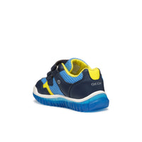 Geox boys' navy mesh trainer with velcro