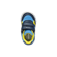 Geox boys' navy mesh trainer with velcro