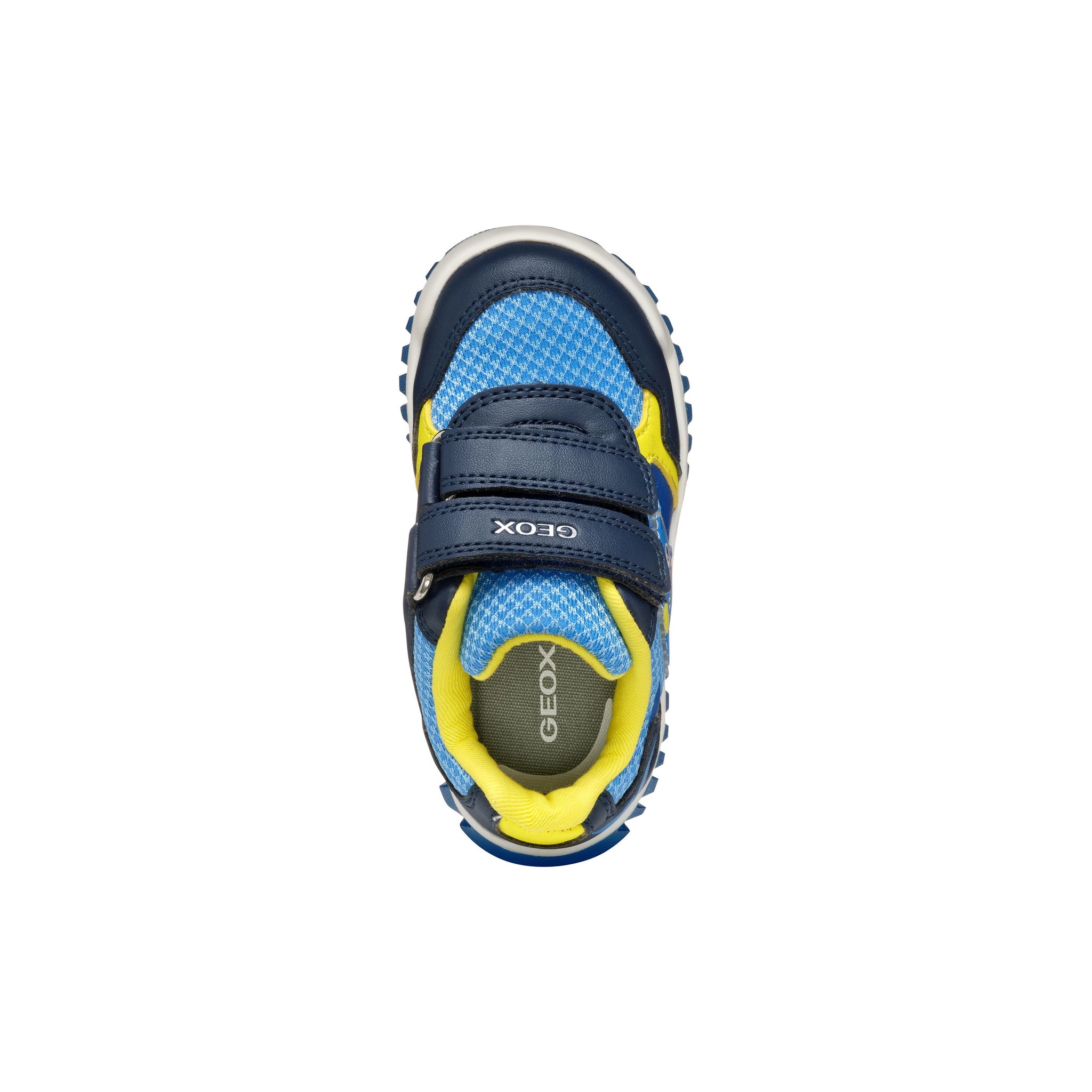 Geox boys' navy mesh trainer with velcro