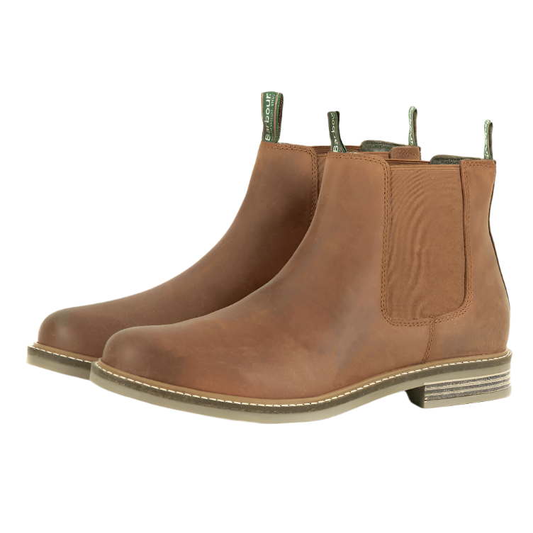 Barbour Mens Chelsea Boot Farsley Dark Tan - Donaghys