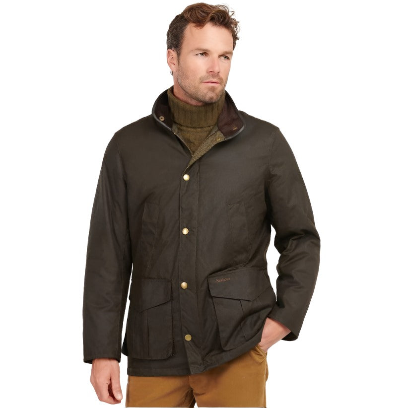 Barbour Mens Hereford Wax Jacket Rustic - Donaghys