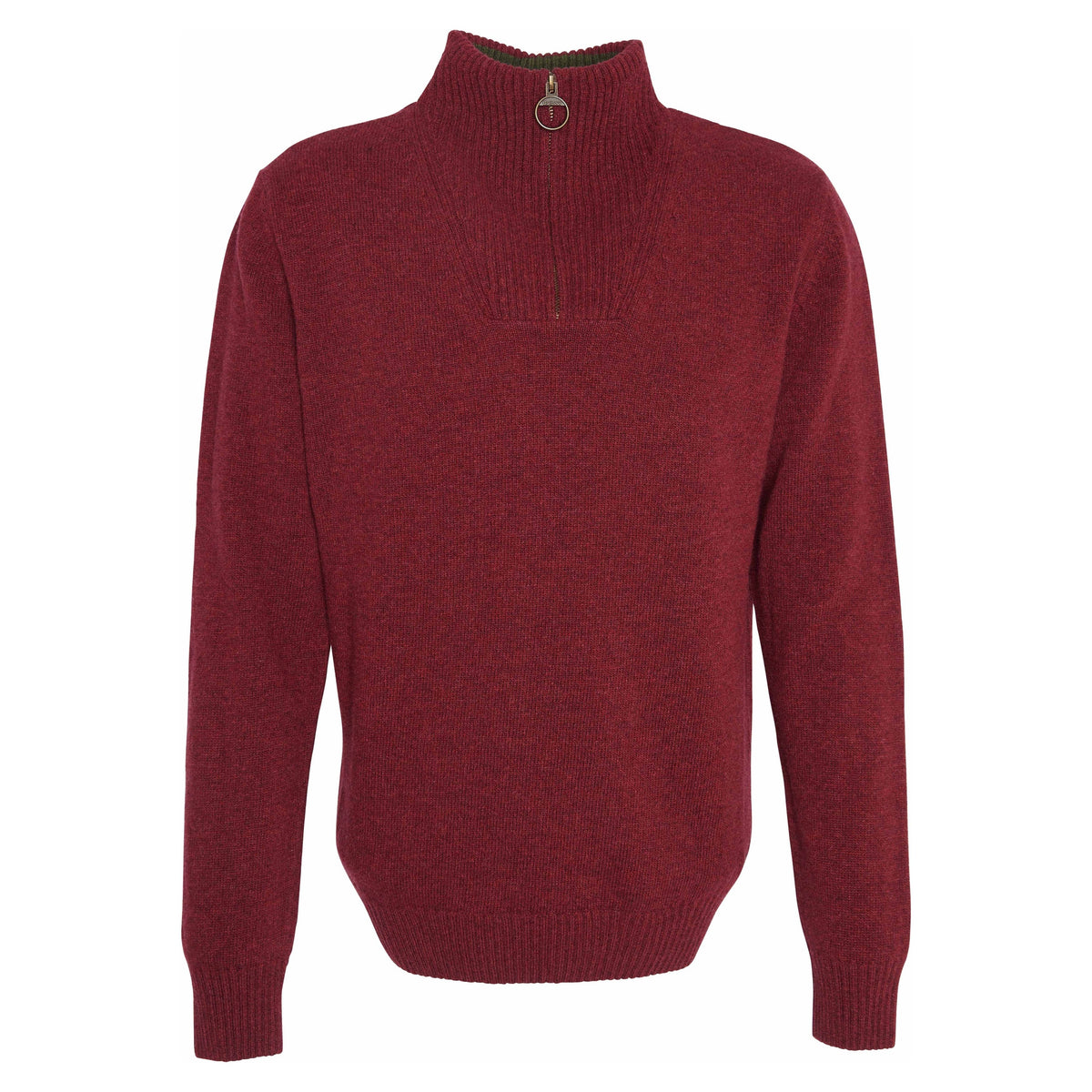 Barbour Mens Sweater Nelson Half Zip Port