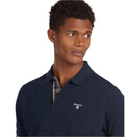 Barbour Mens Tartan Pique Polo Navy - Donaghys