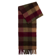 Barbour Unisex Scarf Large Tattersall Tawny Port