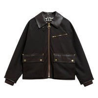 Barbour International Womens Wax Jacket Donnington Rustic/Truffle Northumberland Check