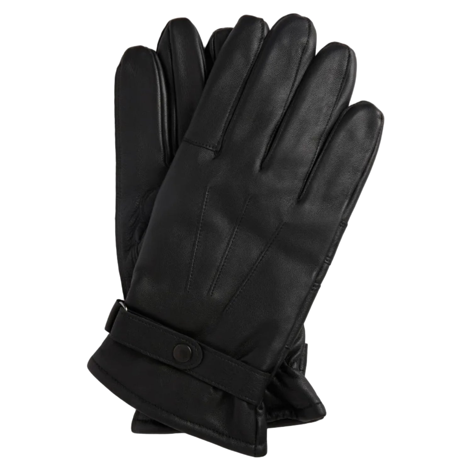 Barbour Mens Gloves Burnished Leather Thinsulate Black