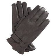 Barbour Mens Gloves Burnished Leather Thinsulate Dark Brown