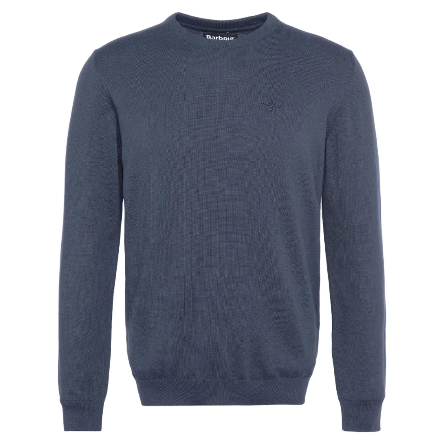 Barbour Mens Jumper Pima Cotton Crew Navy