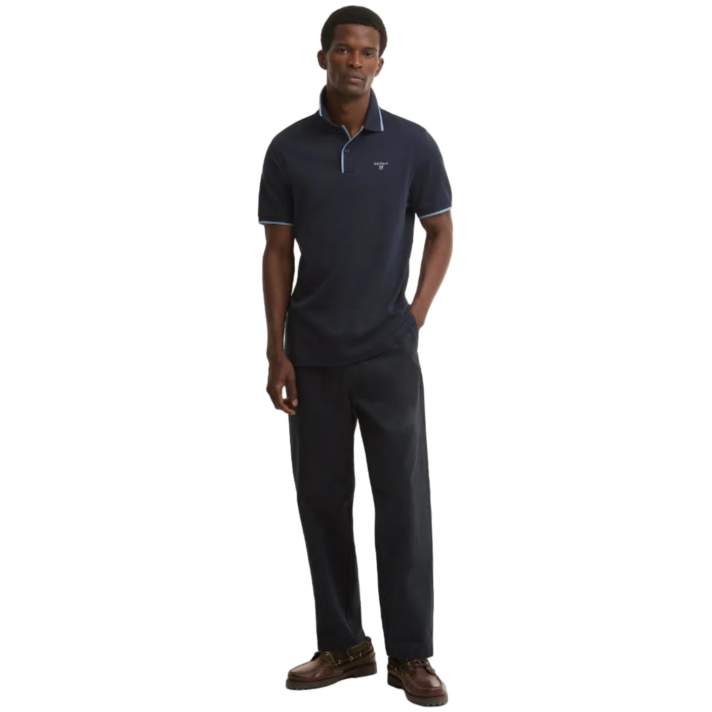 Barbour Mens Polo Callock Tailored Navy