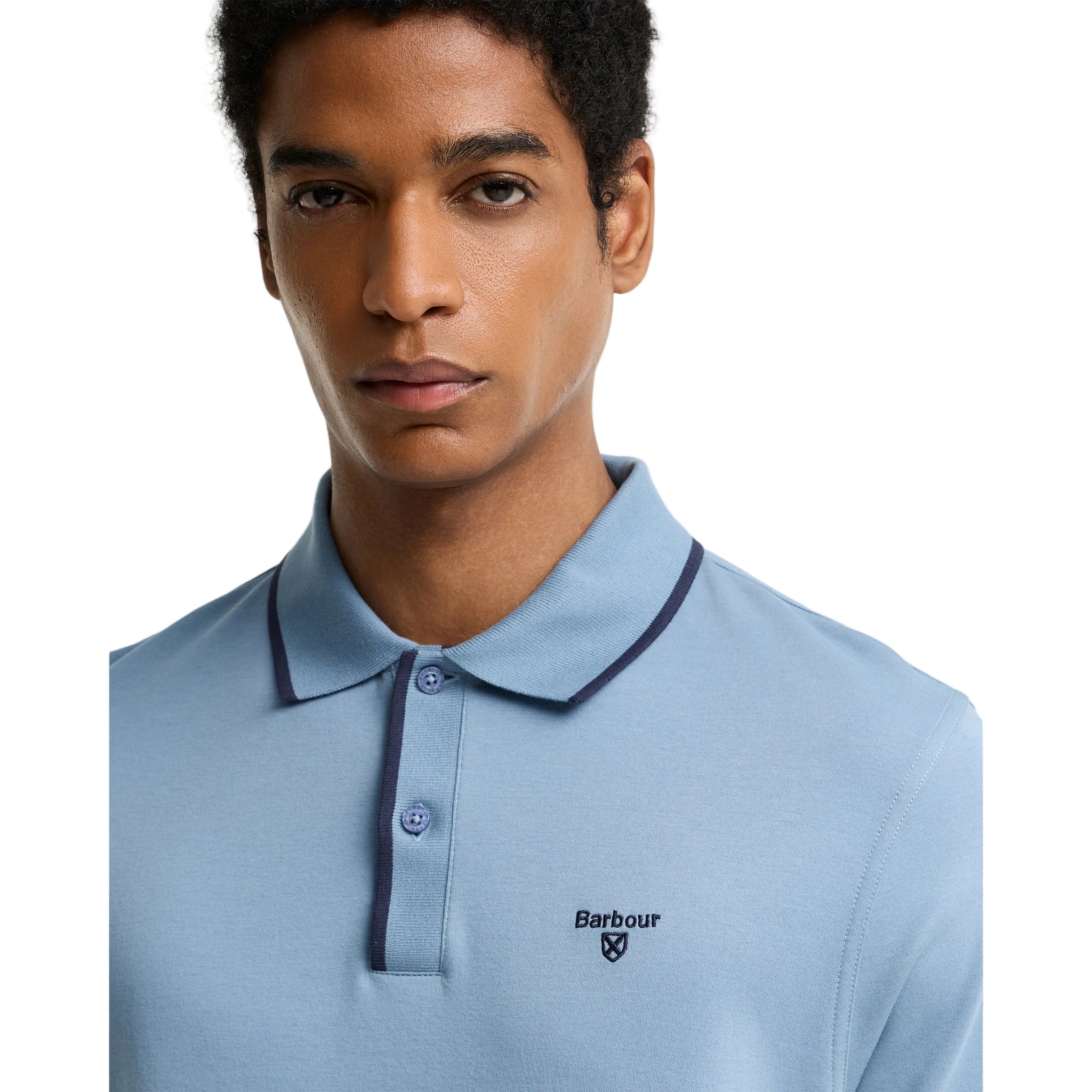 Barbour Mens Polo Callock Tailored Tarn Blue