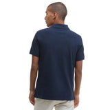 Barbour men's new navy cotton pique polo shirt with tartan trim and shield logo