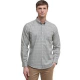 Barbour Mens Shirt Henderson Regular Thermo Weave Checked Whisper White