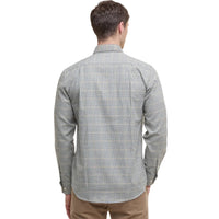 Barbour Mens Shirt Henderson Regular Thermo Weave Checked Whisper White