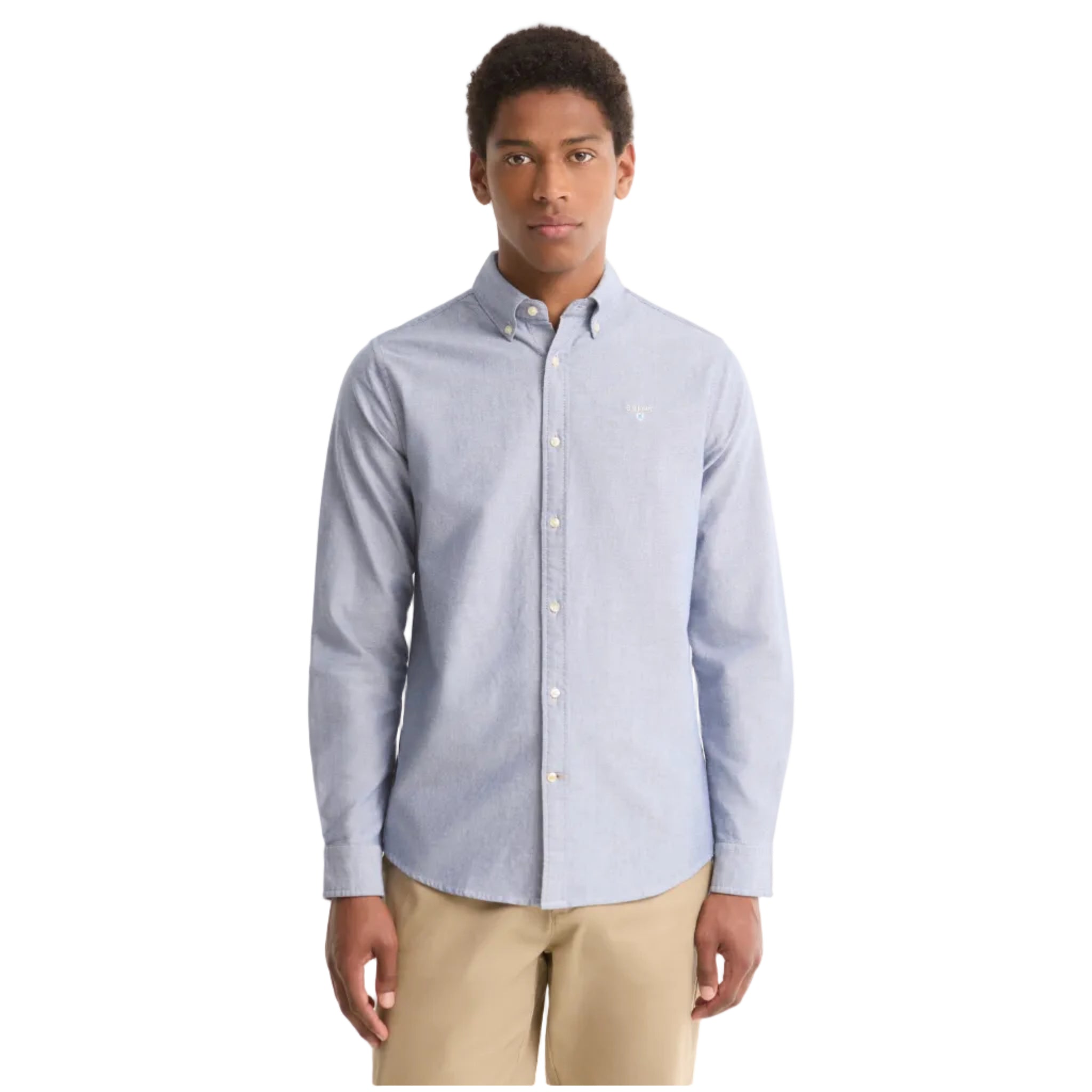 Barbour Mens Shirt Oxtown Tailored Fit Deep Blue