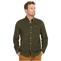 Barbour Mens Shirt Ramsey Tailored Cord Forest