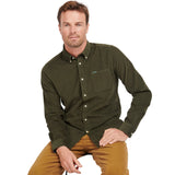 Barbour Mens Shirt Ramsey Tailored Cord Forest