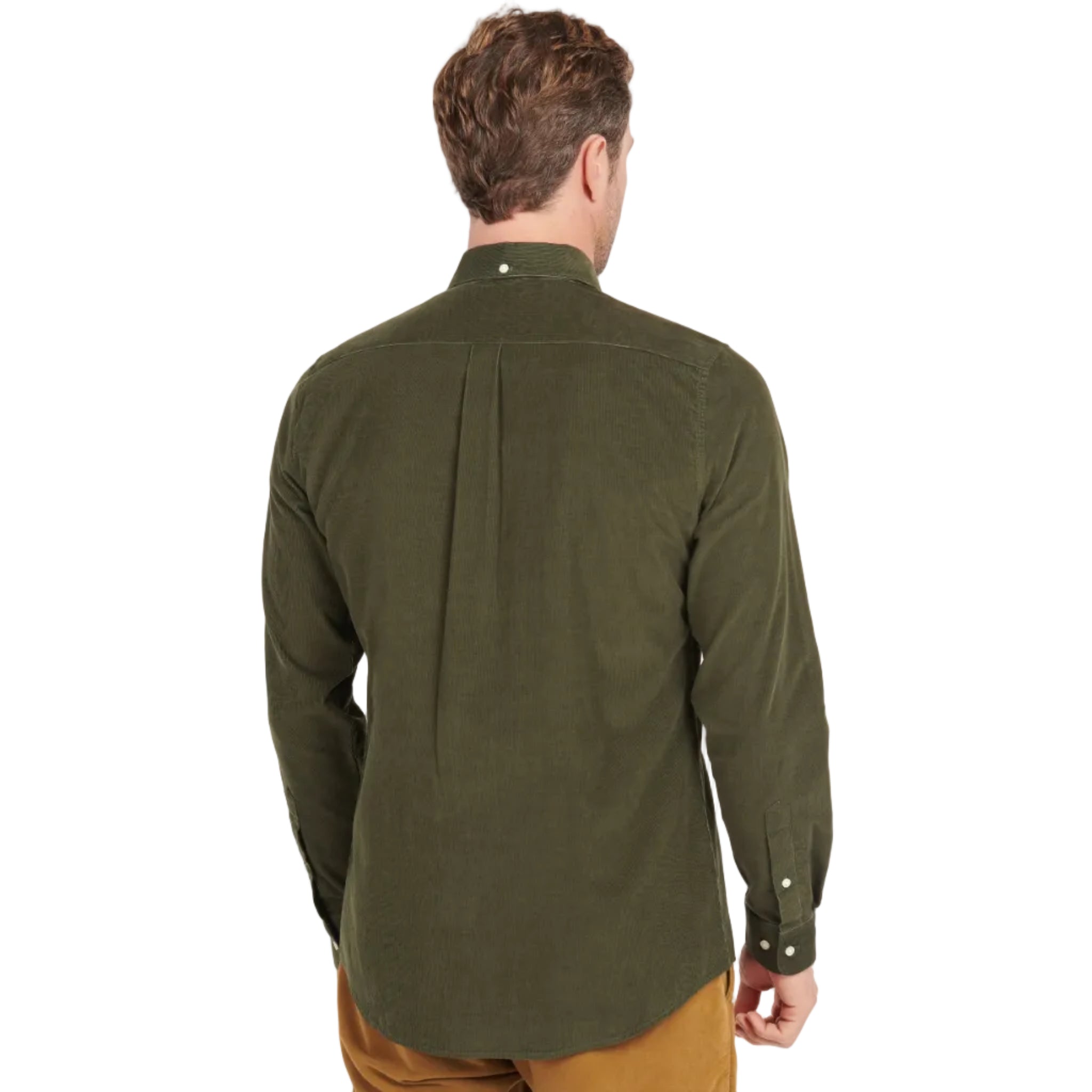 Barbour Mens Shirt Ramsey Tailored Cord Forest