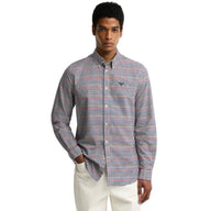 Barbour Mens Shirt Rickwood Tailored Gingham Navy
