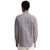 Barbour Mens Shirt Rickwood Tailored Gingham Navy