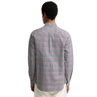 Barbour Mens Shirt Rickwood Tailored Gingham Navy