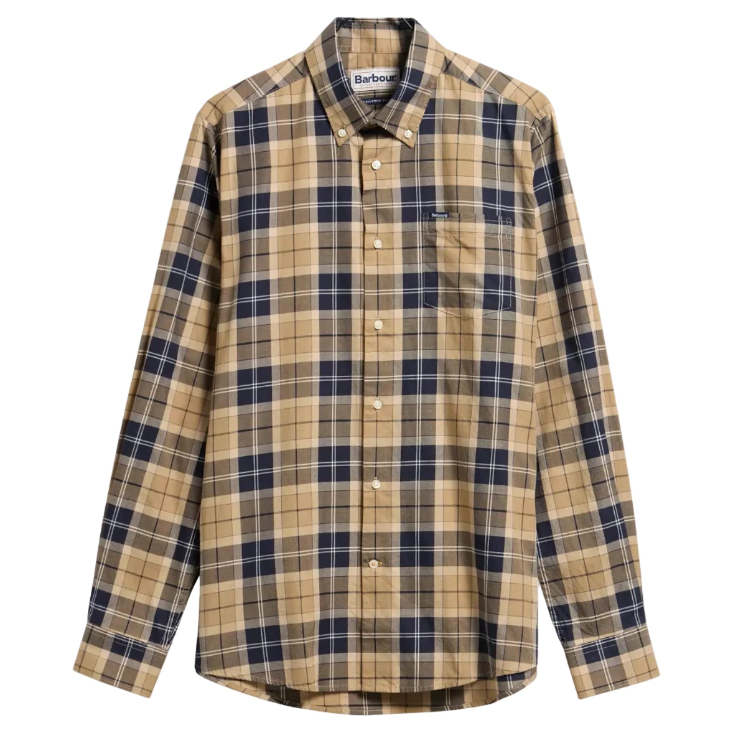 Barbour Mens Shirt Wetheram Tailored Tartan Birchwood Dress Tartan