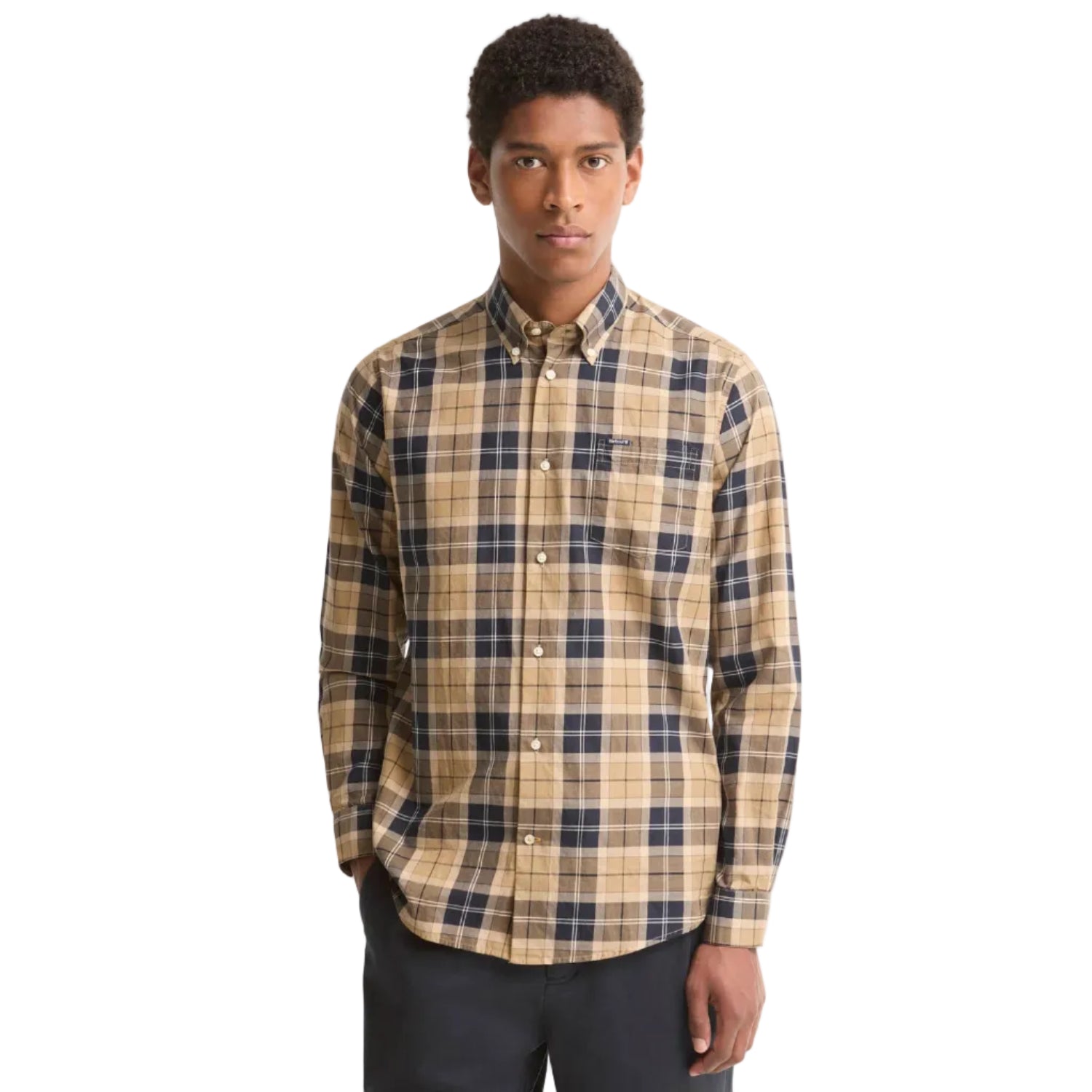 Barbour Mens Shirt Wetheram Tailored Tartan Birchwood Dress Tartan