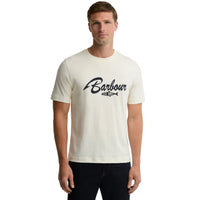 Barbour Mens T-Shirt Hook Relaxed Graphic Whisper White