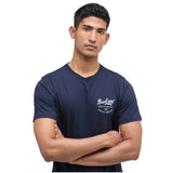 Barbour Mens T-Shirt Script Graphic Navy