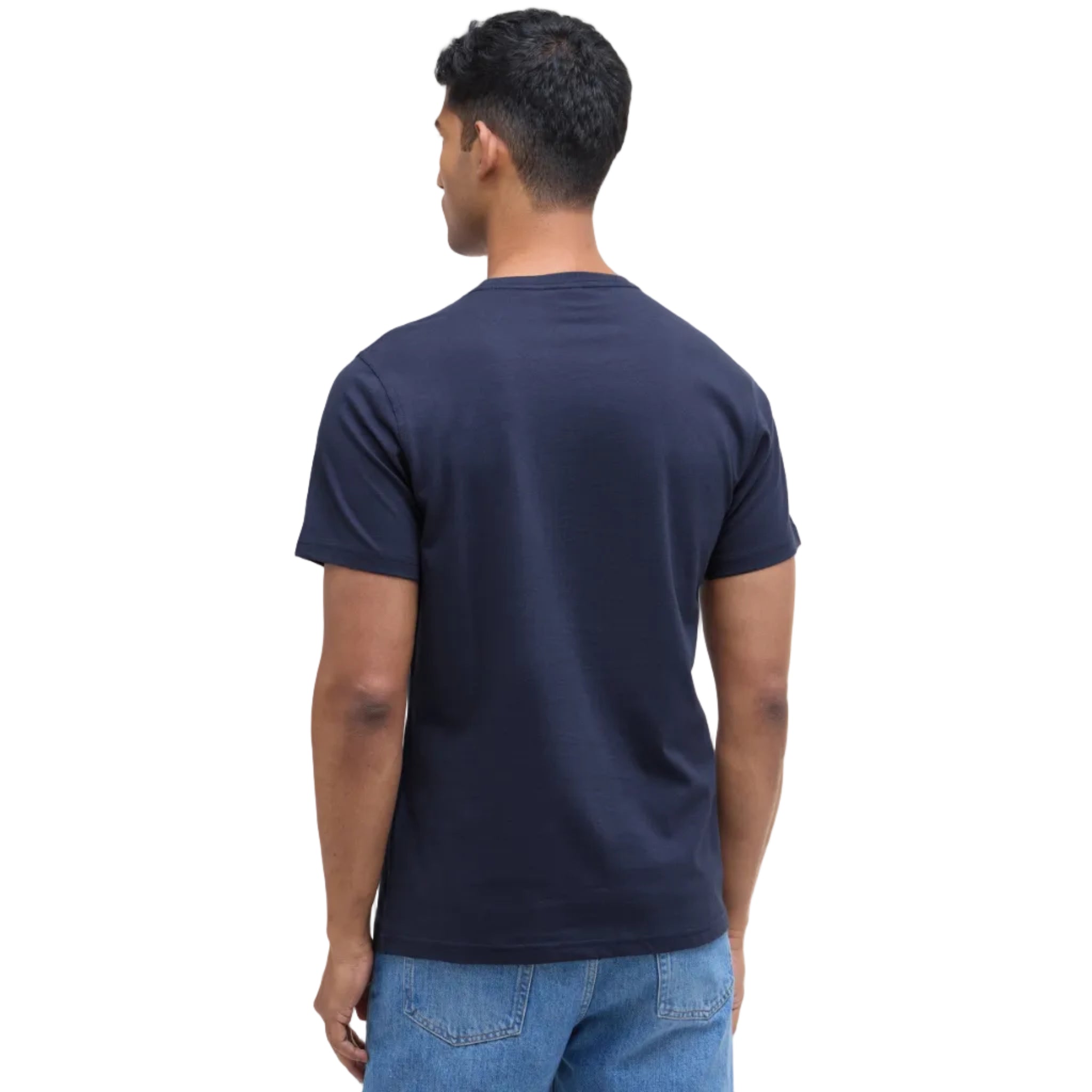 Barbour Mens T-Shirt Script Graphic Navy