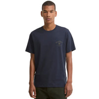 Barbour Mens T-Shirt Tartan Crest Navy