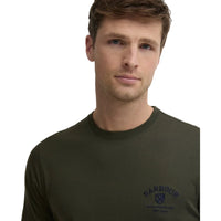 Barbour Mens T-Shirt Tartan Crest Racing Green