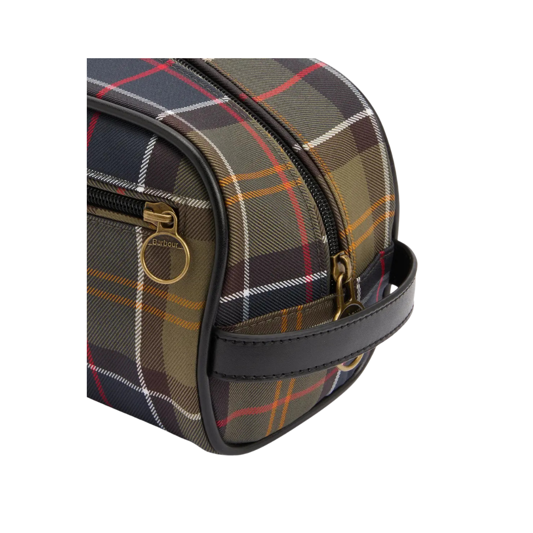 Barbour men's classic tartan washbag