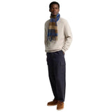 Barbour Unisex Scarf Lambswool Tattersall Navy Mix