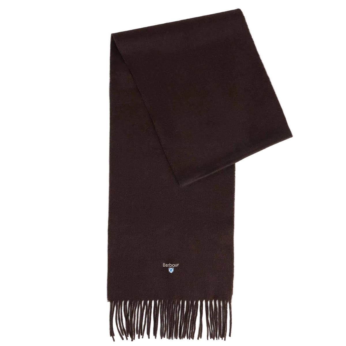 Barbour unisex rustic brown plain lambswool scarf
